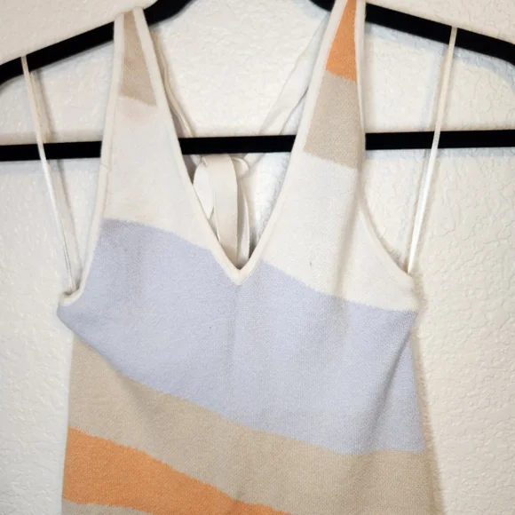 Hollister halter top knit dress colorblock S Sundress - Picture 5 of 12